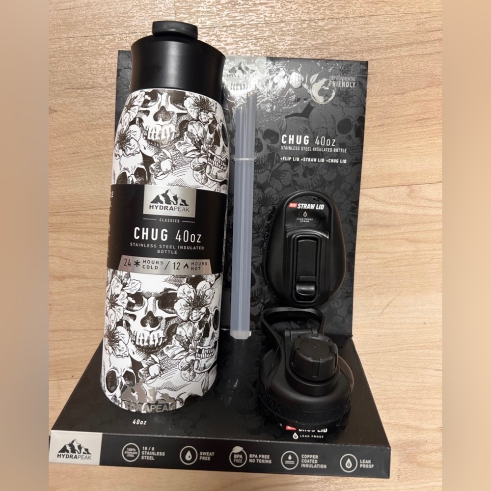 Hydopeak Skulls & Flowers Halloween 40oz Chug
